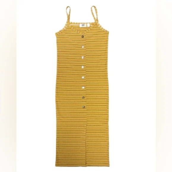 Retro D ribbed spaghetti straps dress size M - Picture 2 of 9